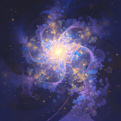 Stellar Symphony: An Epic Nebula's Celestial Blossom