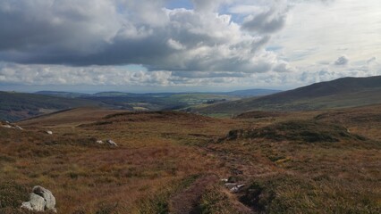 landscape with mountains and clouds