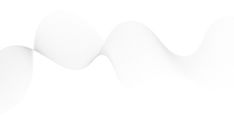 Vector abstract white digital blend wave lines technology background. Modern minimal gradient white flowing wave lines and glowing moving lines. Futuristic technology and sound wave lines background.