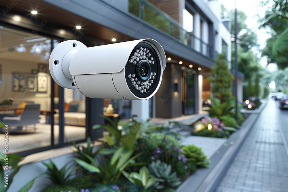 Poster a comprehensive security system incorporating elderly support technology features an alarm, siren, b