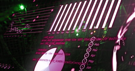 Image of financial data processing over computer servers