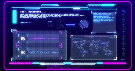 Image of computing data processing over screens