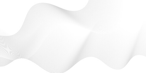 Vector abstract white digital blend wave lines technology background. Modern minimal gradient white flowing wave lines and glowing moving lines. Futuristic technology and sound wave lines background.