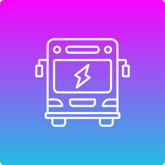 Electric Bus Icon