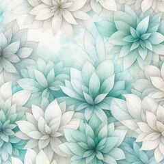 Watercolor flower texture with turquoise colors for wedding invitations or stationery - Light floral watercolor background for social media graphics
