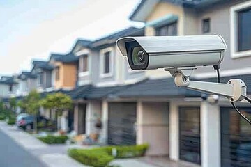 Integrate elderly support technology with a comprehensive alarm system, including motion detection, biometric authentication, and smartphone control, to enhance building and property security.