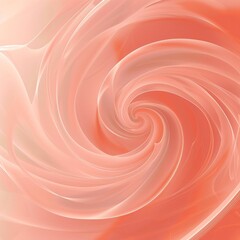 A square background featuring swirling patterns in pastel coral and white with a subtle gradient