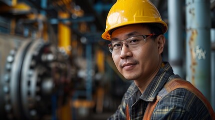 Engineer wearing safety suits and protective gear, the electrical engineer exemplifies diligence and professionalism.