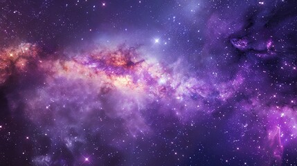 Colorful space galaxy cloud nebula. Stary night cosmos. Purple Universe science astronomy. Supernova wallpaper background