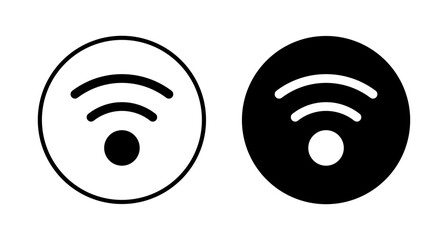 WIFI Icon vector isolated on white background. signal vector icon. Wireless and wifi icon or sign for remote internet access