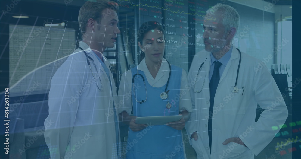 Poster image of data processing over diverse group of doctors