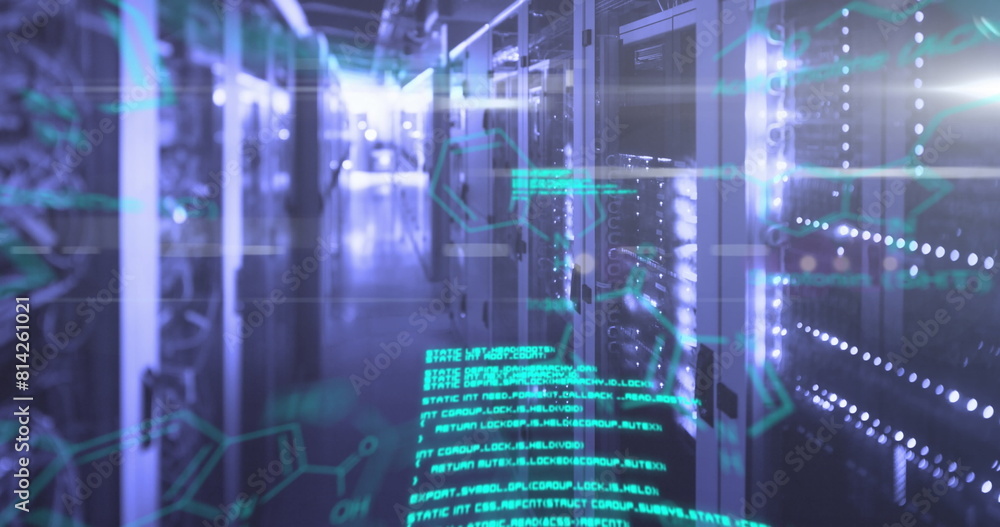 Poster image of data processing over servers