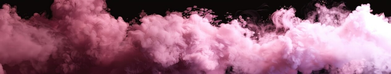 Set of pink explosion smoke isolated  