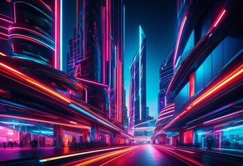 Obraz premium illustration, futuristic abstract architecture geometric shapes lines, modern, design, contemporary, urban, city, pattern, structure, surreal, minimalistic