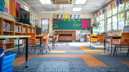 A classroom where students use personalized learning algorithms to adapt the curriculum to their individual learning styles