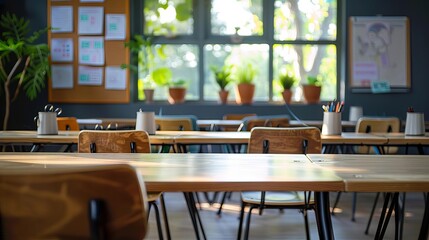 A classroom where students use personalized learning algorithms to adapt the curriculum to their individual learning styles