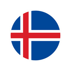 Round Iceland flag icon