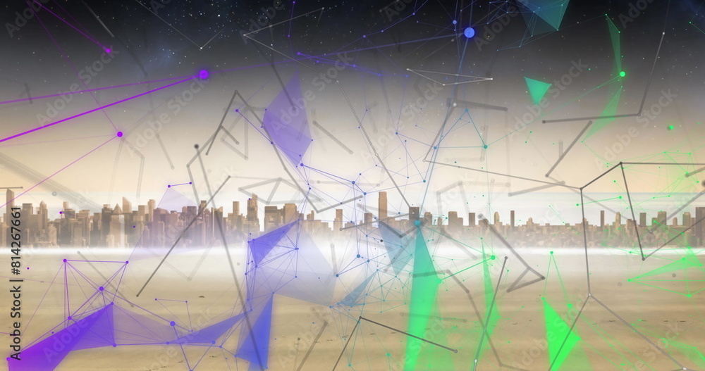 Poster image of data processing over landscape