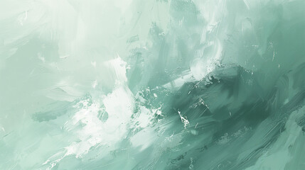 Turquoise and White Abstract Ocean Waves