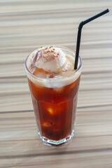 Iced Cappuccino Caramel with creamy float