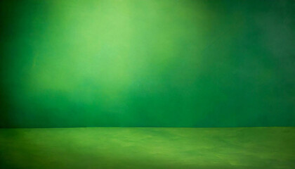 グリーンの部屋。奥行きのある緑の壁の空間。無地素材。レイアウト。green room. A space with deep green walls. Plain material. layout.