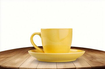 Classic ceramic yellow mug for tea
