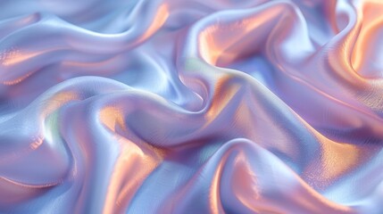 Obraz premium A magnified image of a delicate silk fabric with a subtle iridescence and smooth weave.