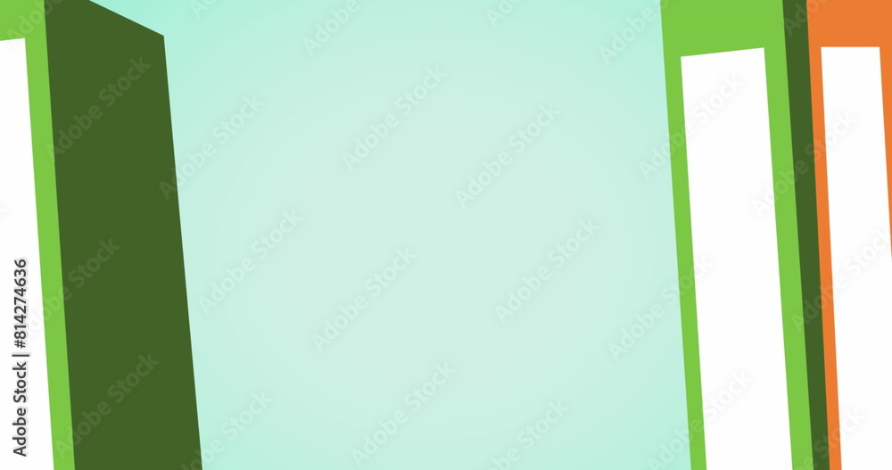 Poster image of files with copy space on green background