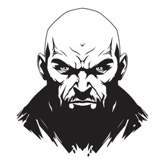 Vexed Vigilance Iconic Angry Man Logo in Vector Format
