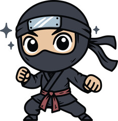 Cartoon ninja illustration © Piko