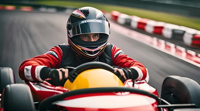le voyage en karting d&rsquo;un h&eacute;ros casque