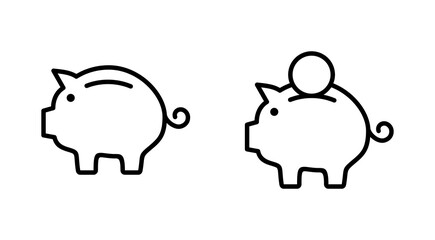 Piggy bank icon vector. piggy money icon