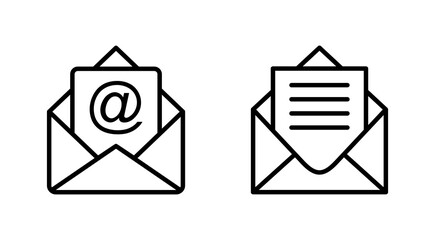 Mail icon set. email icon vector. E-mail icon. Envelope illustration