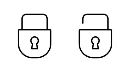 Lock icon set. Padlock icon vector. Encryption icon. Security symbol