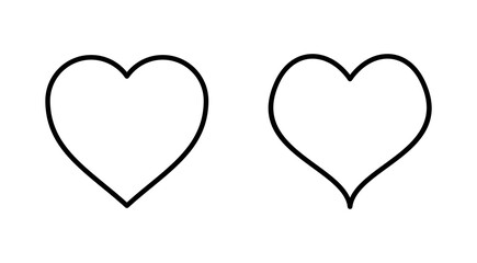 Love icon set. Heart icon vector. Like icon vector.
