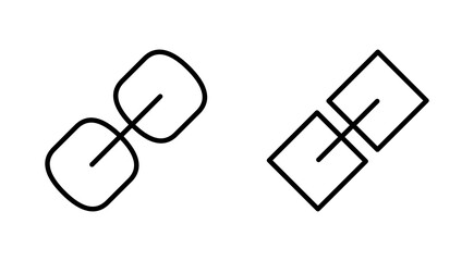 Link icon set. Hyperlink chain symbol.