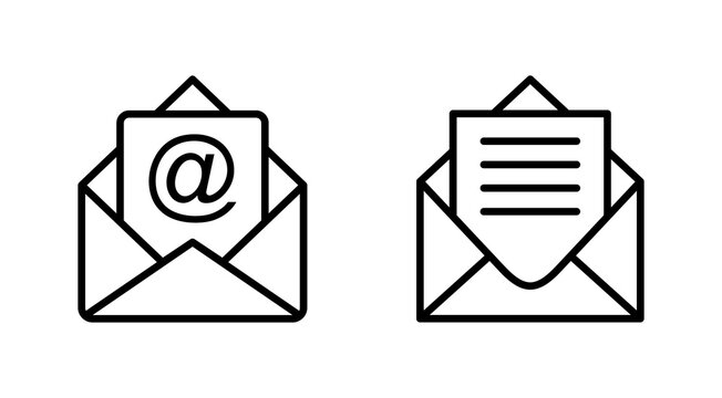 Mail icon set. email icon vector. E-mail icon. Envelope illustration