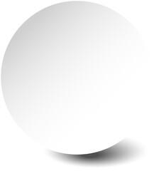 White paper round shadow
