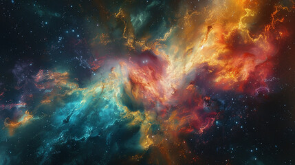 Fototapeta premium Celestial Abstract Capturing Cosmic Wonders in Stunning Art – A Journey Through the Beauty of the Universe with Mesmerizing Space-Inspired Designs and Ethereal Cosmic Imagery