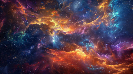 Naklejka premium Celestial Abstract Capturing Cosmic Wonders in Stunning Art – A Journey Through the Beauty of the Universe with Mesmerizing Space-Inspired Designs and Ethereal Cosmic Imagery