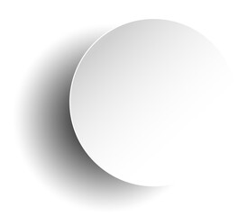 White paper round shadow
