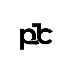 pjc initial letter monogram logo design