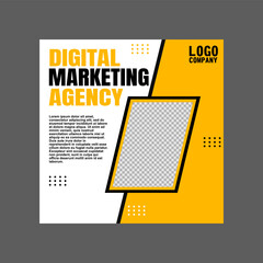 yellow social media post design for digital marketing companies