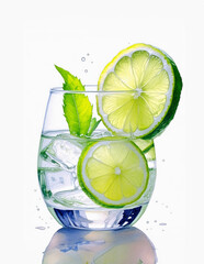 Refreshing Lime and Mint Water