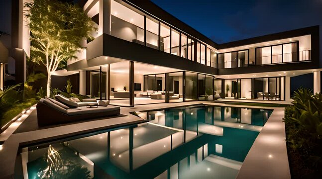 Une villa d'architecte au charme du soir