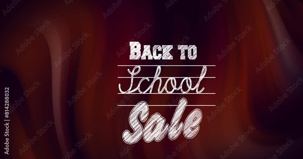 Wall mural Image of back to school sale over brown and black background - Wall murals
