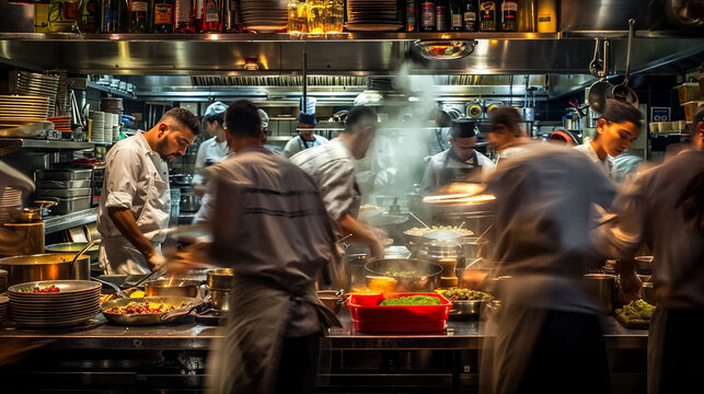 Restaurant Kitchen Long Exposure Time Lapse Motion Blur