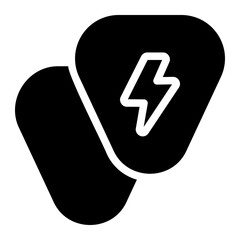 guitar pick glyph icon