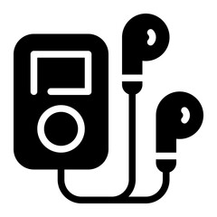 mp3 player glyph icon