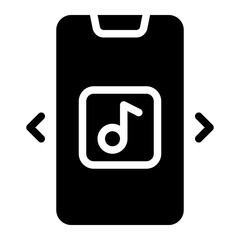 music player glyph icon